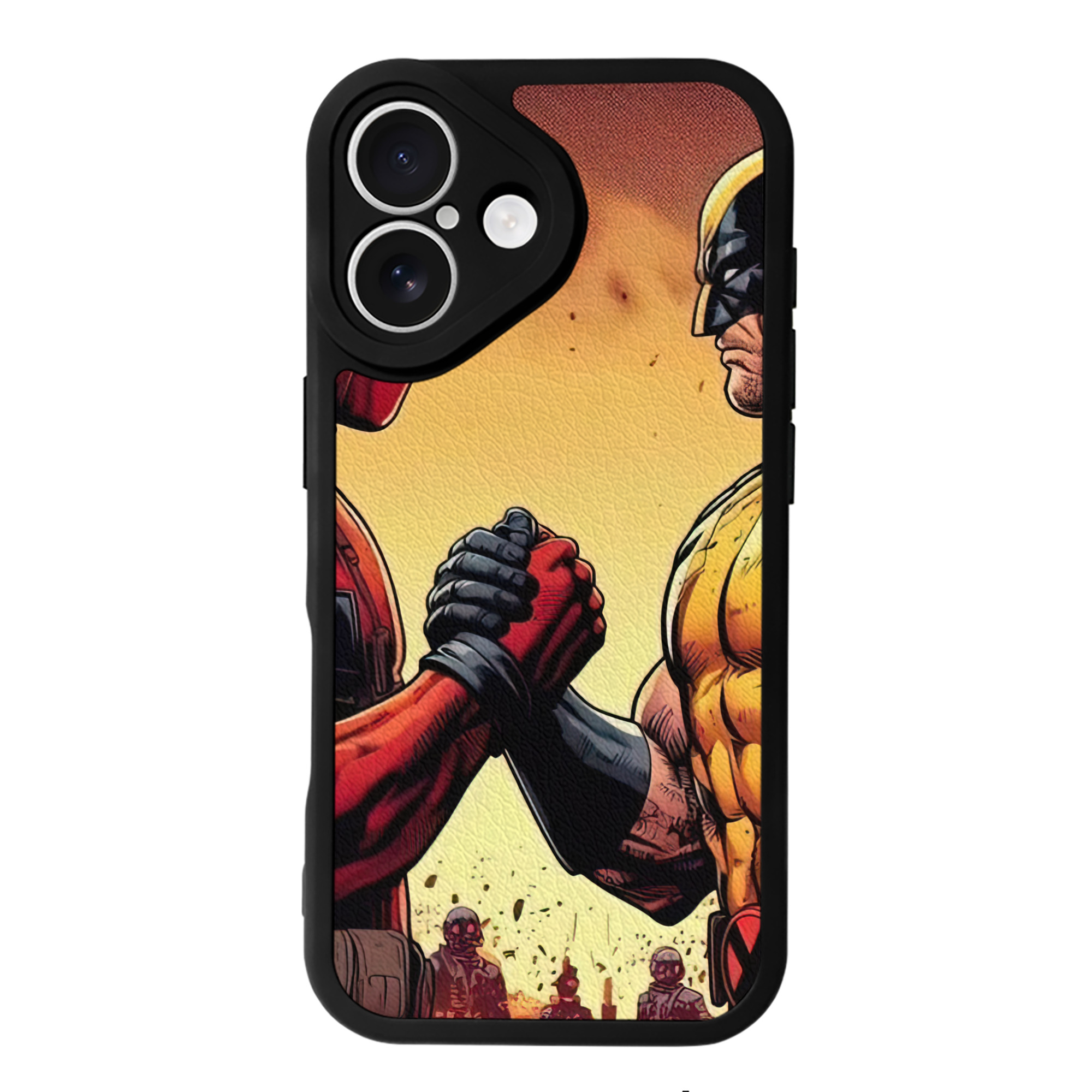 （画像用） Deadpool デッドプール 【iPhone 16シリーズ対応】シリコンスマホケース（レザー調） 材質：シリコン